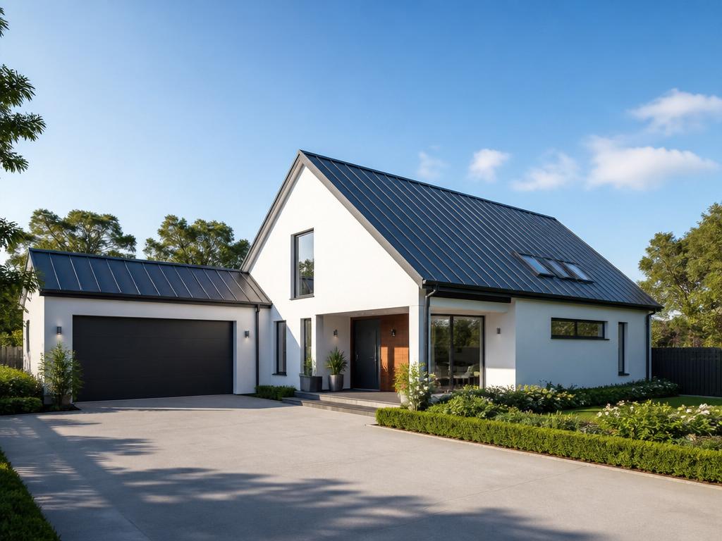 Vivienda Steel Frame con techo metálico